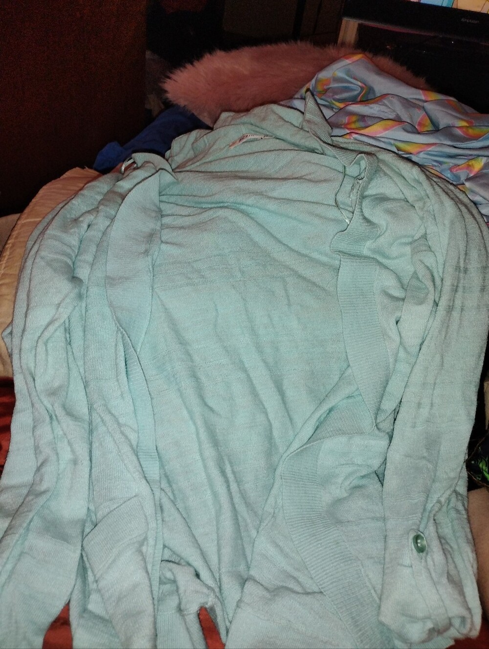 Ricki's Mint Aqua Lightweight Knit Cardigan